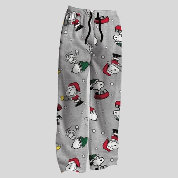 Men's Peanuts Pajama Pants - Gray, Medium