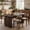 Lucena Oak/Beige, variant on COLAMY 5-Piece Modern Dining Table Set, Sturdy Wood Kitchen Table and 4 Upholstered Dining Chairs for Small Spaces, Mid-Century Farmhouse Dining Room Furniture Set, Lucena Oak/Grey