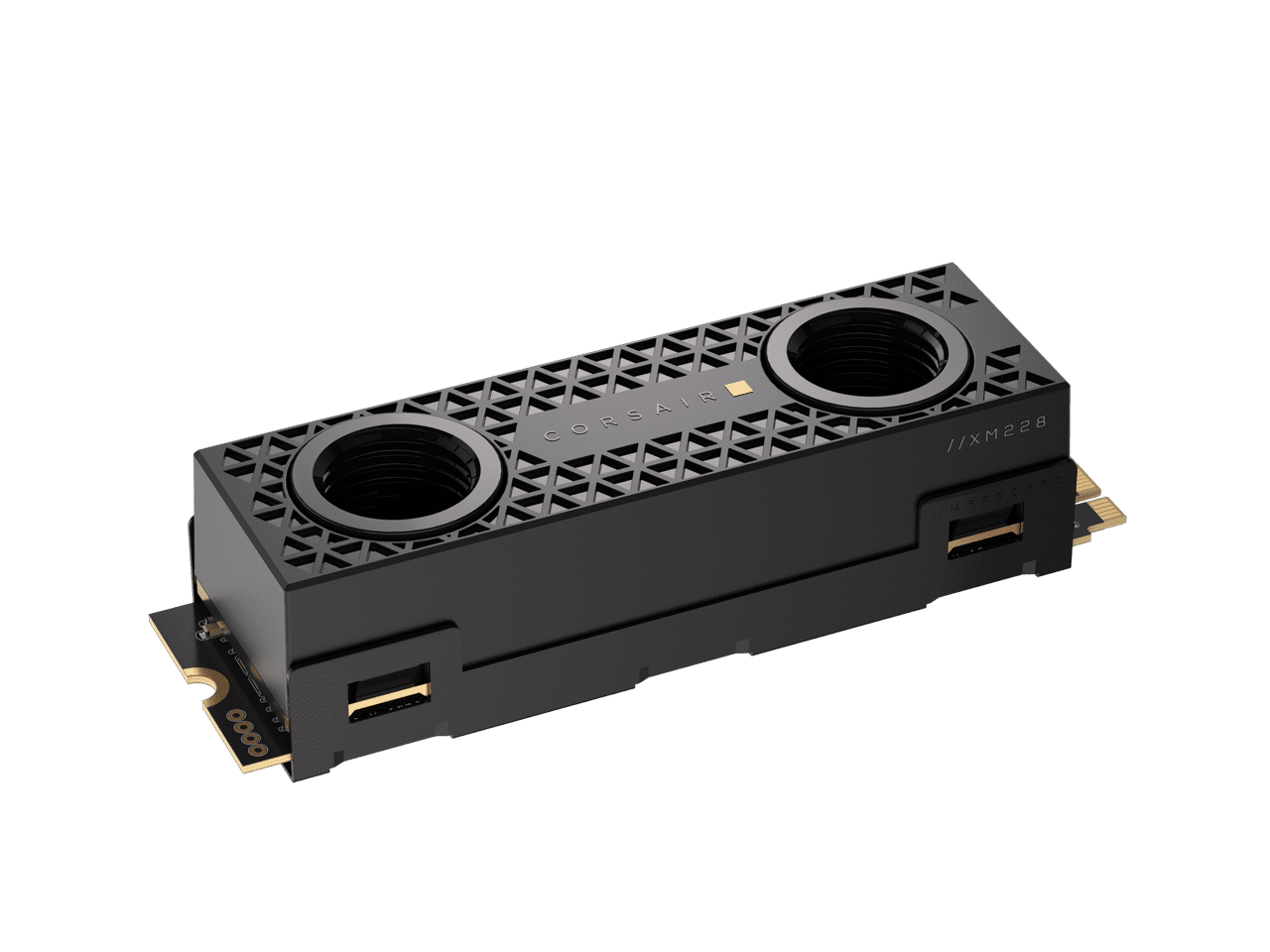 CORSAIR MP700 PRO Hydro X Series 2TB PCIe Gen5 x4 NVMe 2.0 M.2 SSD – High-Density TLC NAND – Pre-installed Water Block – M.2 2280 CSSD-F2000GBMP700PHX – DirectStorage Compatible  – Up to 12,400MB/sec