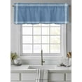 thumbnail image 2 of Solid Color Valances for Windows, Rod Pocket Kitchen Valance Curtains - Soft & Washable Small Window Treatment for Living Room, Bathroom, Royal Blue 54x18inch, 1 Panel, 2 of 9
