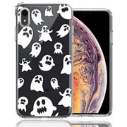 MUNDAZE For Apple iPhone XR Halloween Spooky Ghost Design Double Layer Phone Case Cover
