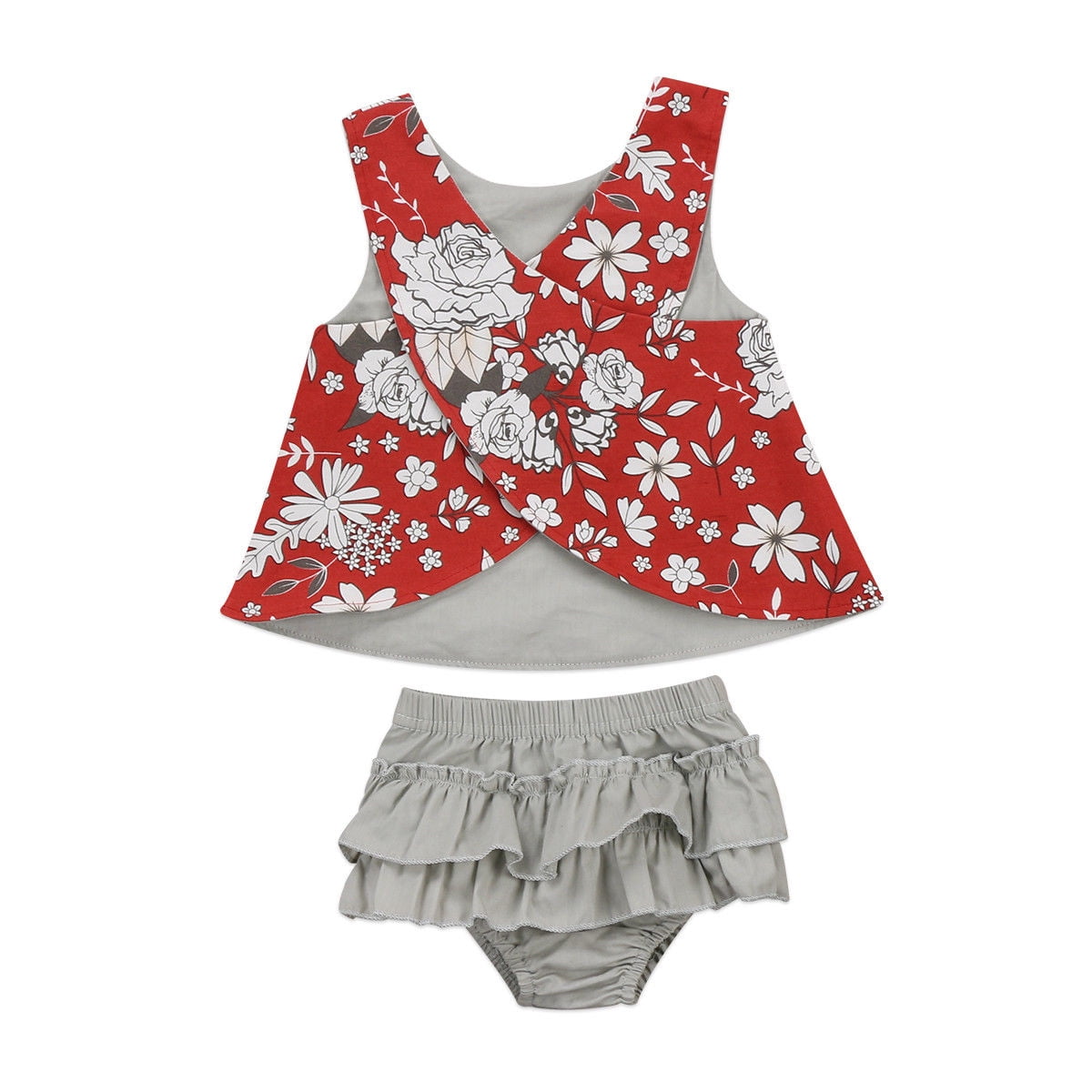 Infant Baby Girls Outfits Clothes Vest Tops Tshirt+Tutu Shorts Pants