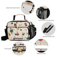 thumbnail image 4 of Insulated Lunch Bag 6L Leak-Proof Lunch Box with Shoulder Strap Multiple Pockets Lunch Tote Colorful Dots and Lines, 4 of 9