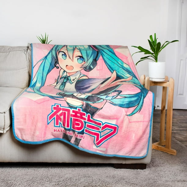 Hatsune Miku Crypton Voice Fleece Throw Blanket 45 x 60 Inches Walmart