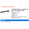 thumbnail image 2 of Front Shock Absorber - Compatible with 2002 - 2006 Cadillac Escalade 2003 2004 2005, 2 of 2