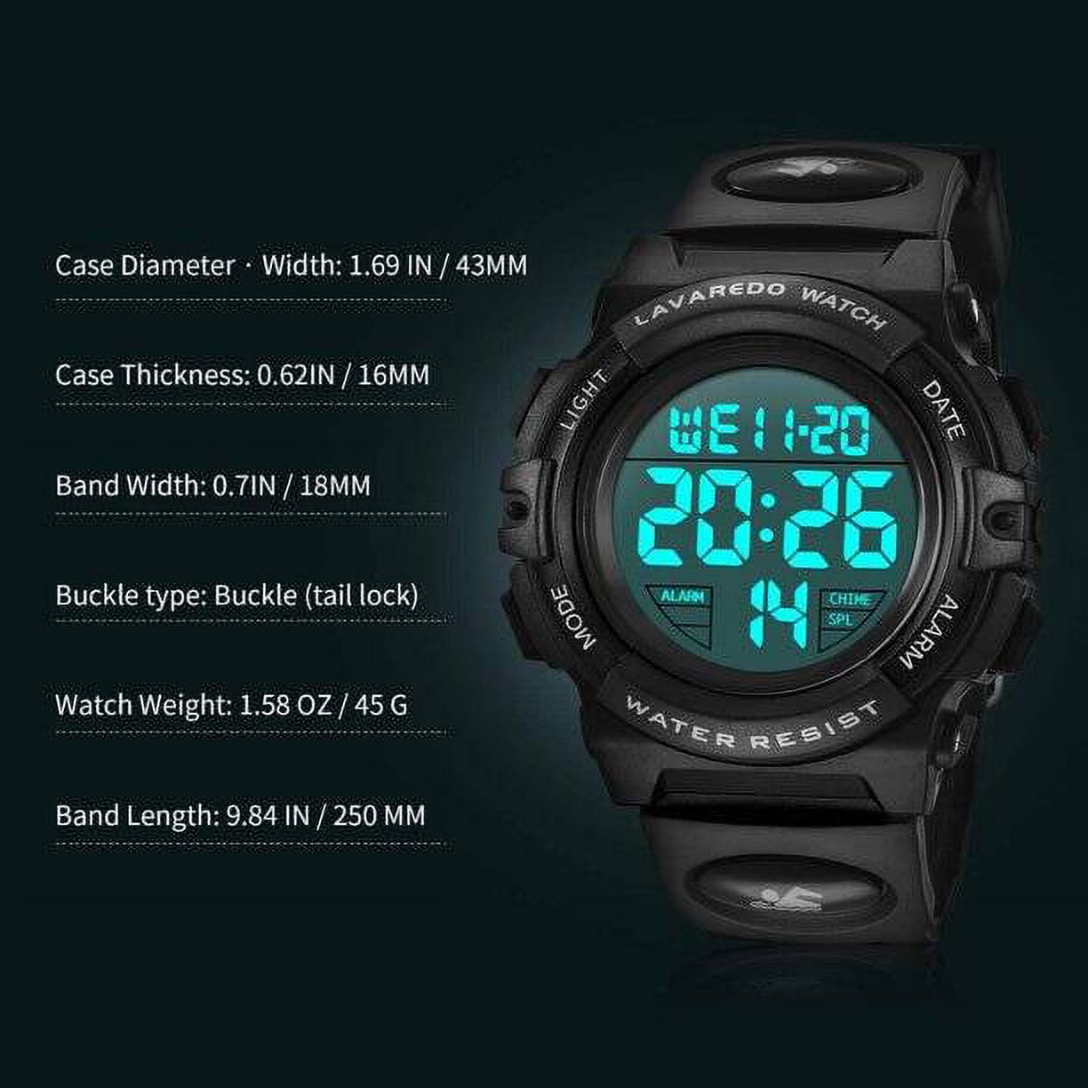 Kids Watch Digital Wristwatch for Boys Girls Sport Outdoor Multifunctional Waterproof Watch Christmas Birthday Gift for Kids