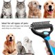 thumbnail image 4 of Cepillo para perros color rojo rosa, cepillo para gatos, peine profesional para desenredar perros y cepillo para perros de pelo largo, rastrillo de aseo para perros y gatos para eliminar el subpelo de, 4 of 5