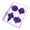 Purple, variant on 4Pcs Velvet Christmas Ball Ornaments Plastic Flocked Decor with Metal Hangers Holiday Home Decorations for Tree Mantel