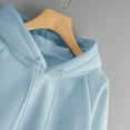 thumbnail image 4 of Caqnni Women Hoodie Sweatshirts Casual Hoodie Sweatshirt Long Sleeve Kangaroo Pocket Hoodies Pullover Drawstring Top (Blue,M), 4 of 7