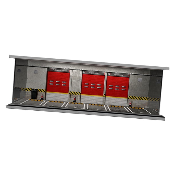 Vitrina para modelos de coches a escala 1/64, caja de almacenamiento para coches de juguete, a prueba de polvo, decorativa con Estilo H