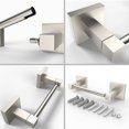 thumbnail image 4 of Ruacq Portarrollos De Papel Higiénico De Níquel Cepillado, Doble Poste, Portarrollos Cuadrados Giratorios, Perchas Para Portarrollos, Soporte Para Papel Higiénico, Acero Inoxidable Y Aleación De Zinc,, 4 of 5