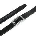 thumbnail image 2 of Giorgio Brutini Men Black Leather Ratchet Belt - Micro-Ratcheting Track System & Chrome Buckle - Perfect for Comfort & Style | Size L, 2 of 3