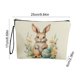 thumbnail image 3 of Uuiauoio Bunny Gifts, Cute Easter Rabbit Makeup Bag, Rabbits Bunnys Themed Gifts Cosmetic Bag Travel Pouch for Women Girls Daughter Bestie Friend Graduation Birthday Gift, 3 of 7