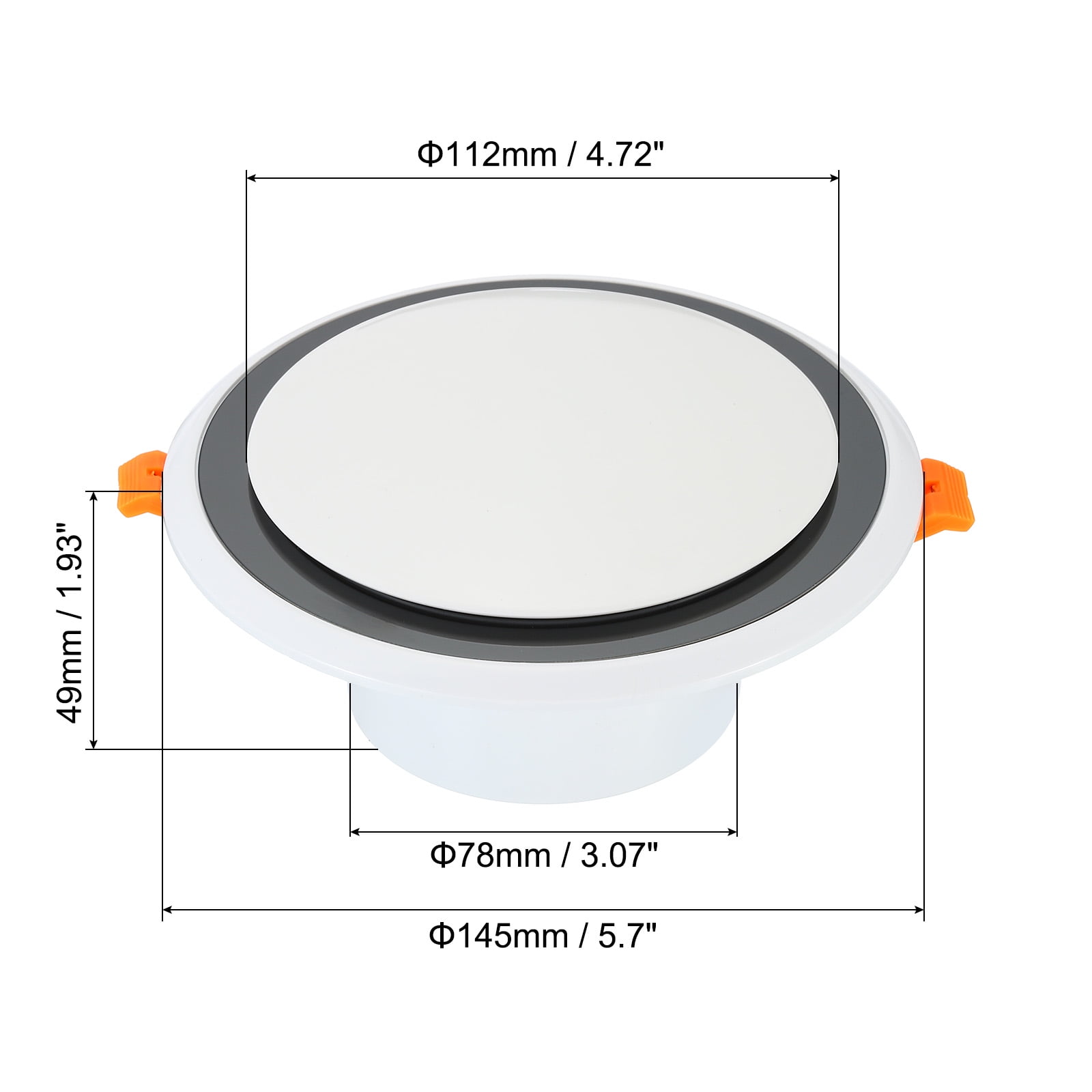 Uxcell 3 Inch Round Air Vent, Adjustable Ceiling Diffuser Grill Cover ABS Plastic Louver Soffit Vent Black