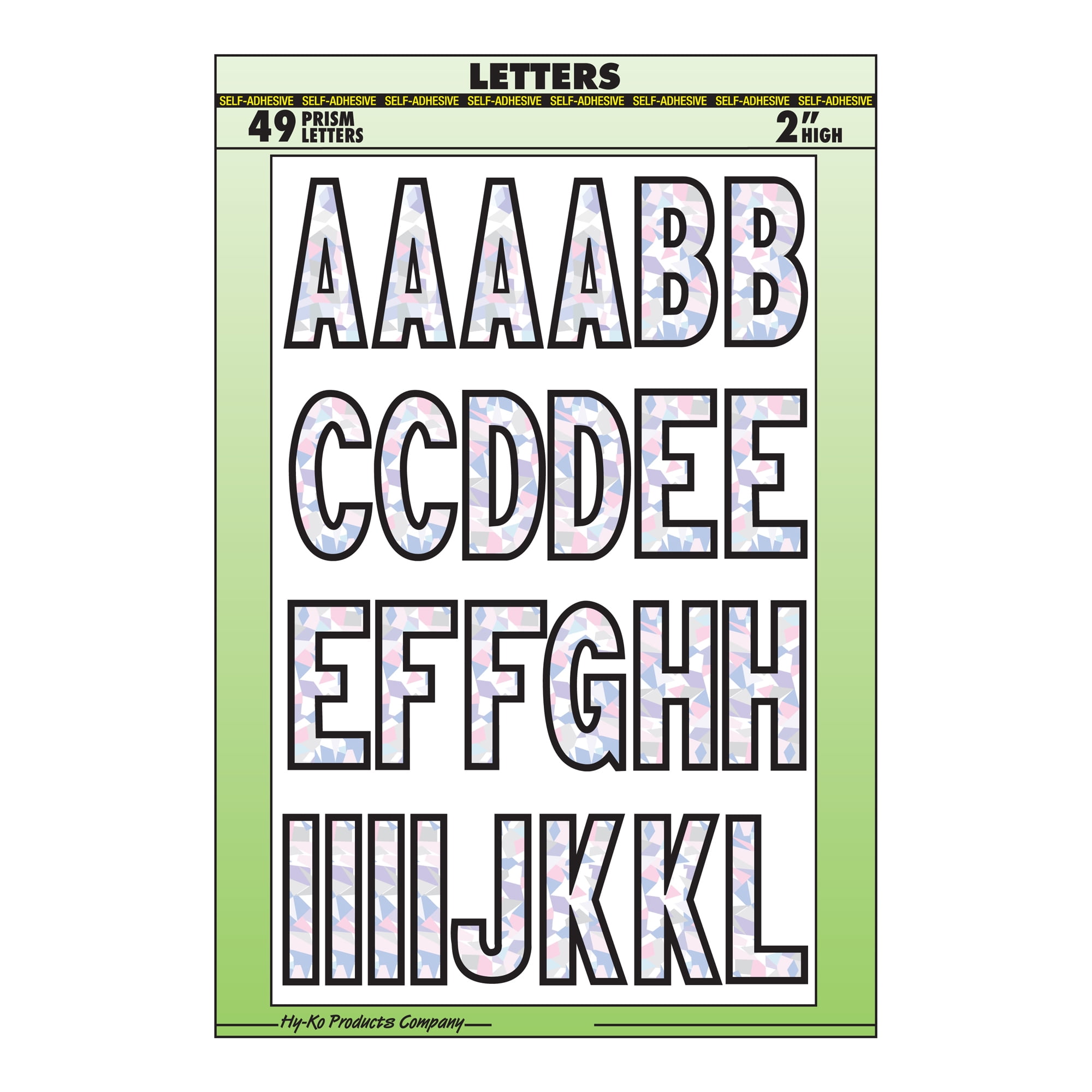 2" Silver Prism Letters Set