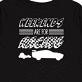 thumbnail image 4 of Inktastic Weekends are for Racing Race Car Silhouette and Racing Flag Boys or Girls Long Sleeve Toddler T-Shirt, 4 of 5