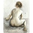 thumbnail image 2 of Meagher, Megan 12x14 White Modern Wood Framed Museum Art Print Titled - Figure in Watercolor I, 2 of 4