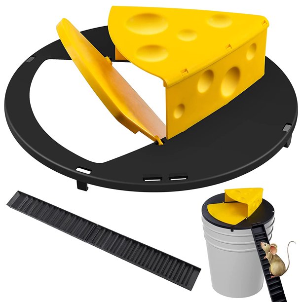 Willkey Flip Mouse Bucket Lid Plastic Efficient Flip Rat Trap Auto Reset Safe Flip and Slide
