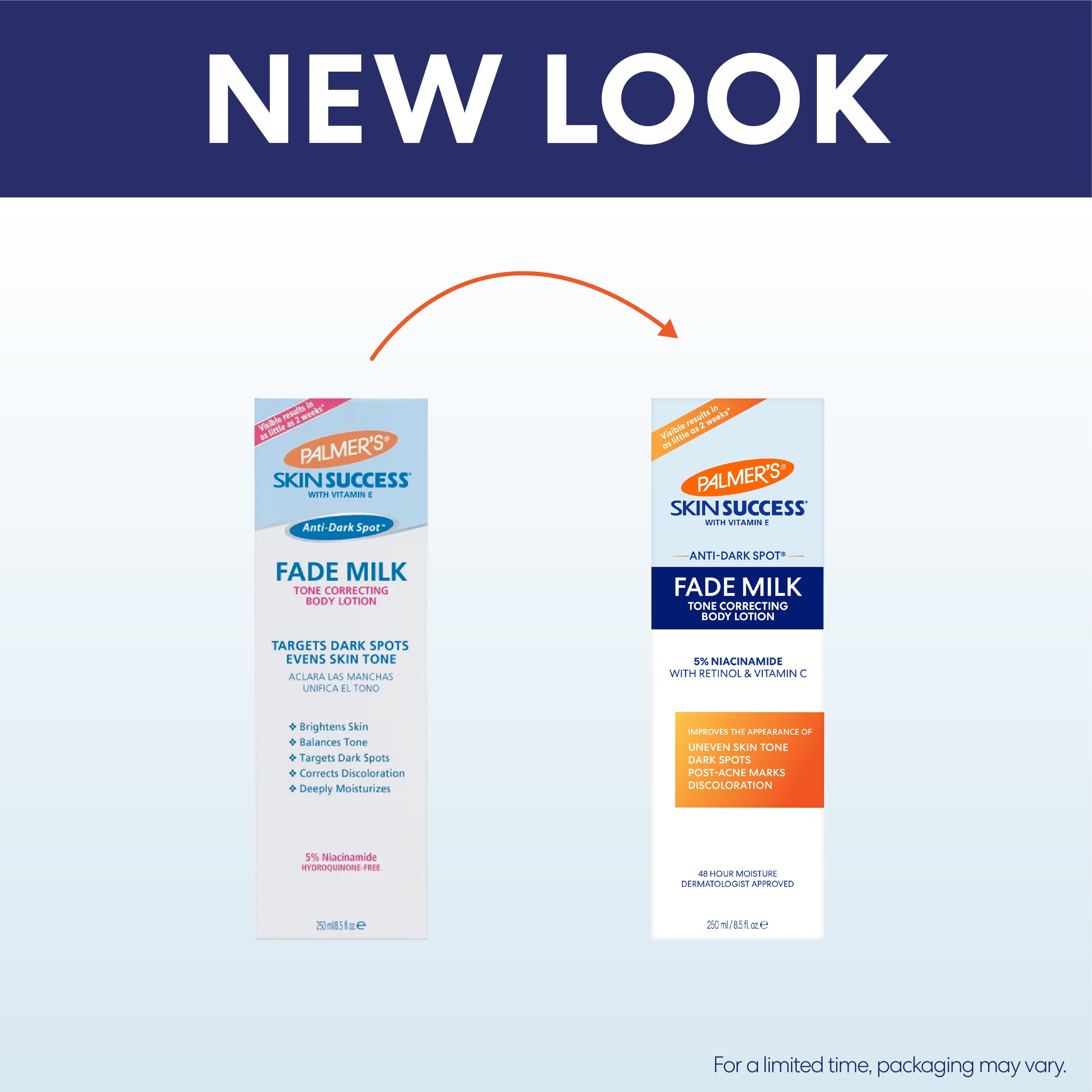 (2 pack) Palmer's Skin Success Anti-Dark Spot Fade Milk Body Lotion for Dry, Uneven Skin Tone for your Body 8.5 fl.oz.