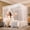 🌈 White_Hot#2905, variant on Kuroiy Net Bed Canopy, Polyester Mesh Bedroom Decor, Side Opening Curtain, Fits Most Twin Size Beds 78.74"x70.87"x82.67", Indoor Outdoor Use, White, Breathable, Single Pack