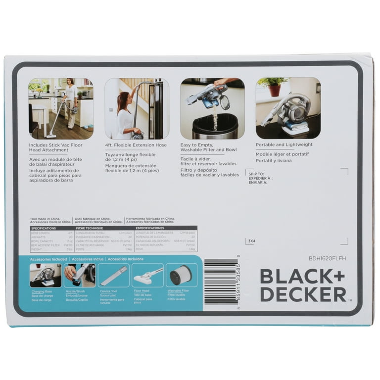 BLACK+DECKER 16V MAX Lithium Flex Vac with Floor Head, BDH1620FLFH