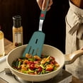 thumbnail image 5 of Flexible Silicone Turner Spatula, Heat Resistant Flat Pancake Spatula for Non-Stick Cookware Griddle Eggs Burgers, Dark Green Angled Slotted, 5 of 5
