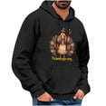 thumbnail image 4 of VBTAPA Mens Thanksgiving Hoodie Funny Turkey Print Hooded Sweatshirt Novelty Holiday Graphic Hoodies Long Sleeve Drawstring Pullover Sweatshirts with Kangaroo Pocket Today Black M, 4 of 5