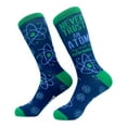 thumbnail image 2 of Women's Never Trust An Atom They Make Up Everything Socks Funny Nerdy Science Joke Footwear, 2 of 9