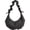black, variant on Hzzsbu Black PU Pleated Cloud Dumpling Bag Large Capacity Shoulder