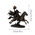 thumbnail image 3 of Lighted Headless Horseman Statue, Gothic Resin Halloween Figurine for Home and Party, 3 of 7