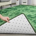 thumbnail image 7 of YJ.GWL 4x6ft Tie Dye Shag Area Rug For Living Room Bedroom,Shaggy Carpet For Home Decor,Emerald Green, 7 of 7