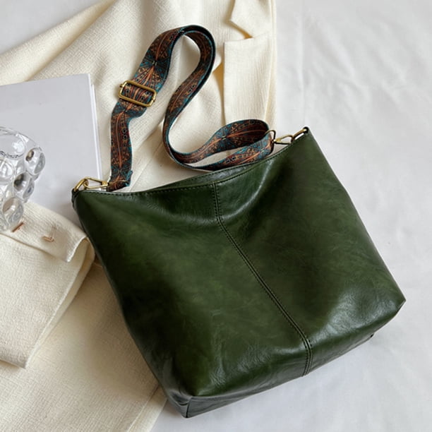 Bolso De Hombro Bolso De Hombro Compuesto Moda Retro Impresión Pu Mujer Ocio Diario (Verde)
