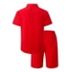 thumbnail image 3 of Ceisia Men's Solid Color Short Sleeve Button-Down Shirt & Shorts Set Casual Summer Outfit Red M Gifts, 3 of 8