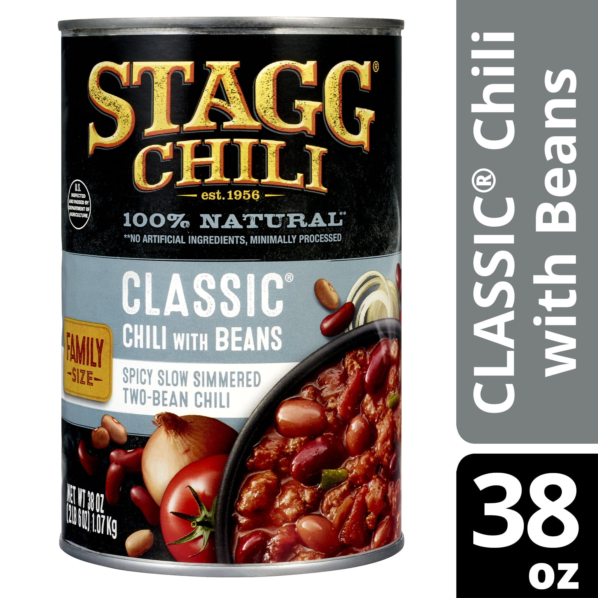STAGG Classic Chili with Beans, Canned Chili, 38 oz