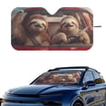 thumbnail image 2 of Xixirimido Windshield Sunshade for Car Foldable Front Window Cover Sun Shade Sun Visor Block UV Rays Universal Fit Automotive Accessories, Cute Sloths, 2 of 8