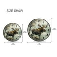 thumbnail image 2 of Wall Clock Battery Operated Non-Ticking Silent for Living Room Bedroom Kitchen Office Decor Moose on Misty Lake 12", 2 of 10