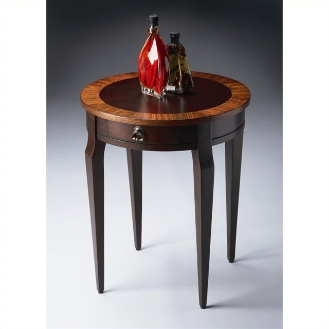 Butler Specialty Table d'Appoint Ronde Traditionnelle en Cerisier Nouveau