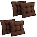 thumbnail image 3 of 19-inch Squared Spun Polyester Tufted Dining Chair Cushion (Set of Four), 3 of 3