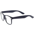 thumbnail image 4 of zeroUV Unisex Retro Wide Temple Clear Lens Horn Rimmed Eyeglasses 54mm (Navy-Blue / Clear) - 54mm, 4 of 5