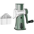 thumbnail image 1 of 2026 Exquisite Cheese Grater Shredder, Multifunction 5 in Manual Speed Round Food Slicer Vegetable Potato Grinder Green, 1 of 5