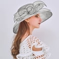 thumbnail image 5 of Derby Hat for Women 2023, Organza Tea Party Fascinator Hats Fashionable Church Hats Brides Beach Sun Hat, 5 of 7