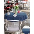thumbnail image 4 of Outdoor Tablecloth with Umbrella Hole and Zipper, Navy Blue Ombre Round Table Cloth 54 Inch Waterproof Tablecloth, Modern Abstract Art Texture Picnic Table Cover for Patio Camping, 4 of 7