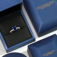 thumbnail image 5 of Gem Stone King 14K Two Tone Gold Blue Created Sapphire and Lab Grown Diamond Engagement Ring for Women | 2.22 Cttw | Emerald Cut 8X6MM | Gemstone September Birthstone | Available in Size 5,6,7,8,9, 5 of 6