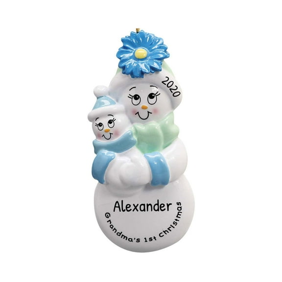 Personalized Grandparents  Ornament 2024 Grandma's 1st Christmas 1 Count - Ornaments by Elves