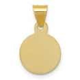 thumbnail image 4 of 14K Two-Tone Gold Charm Pendant 17 mm 10.5 & Rhodium Polished Diamond-Cut Corpus Circle, 4 of 4