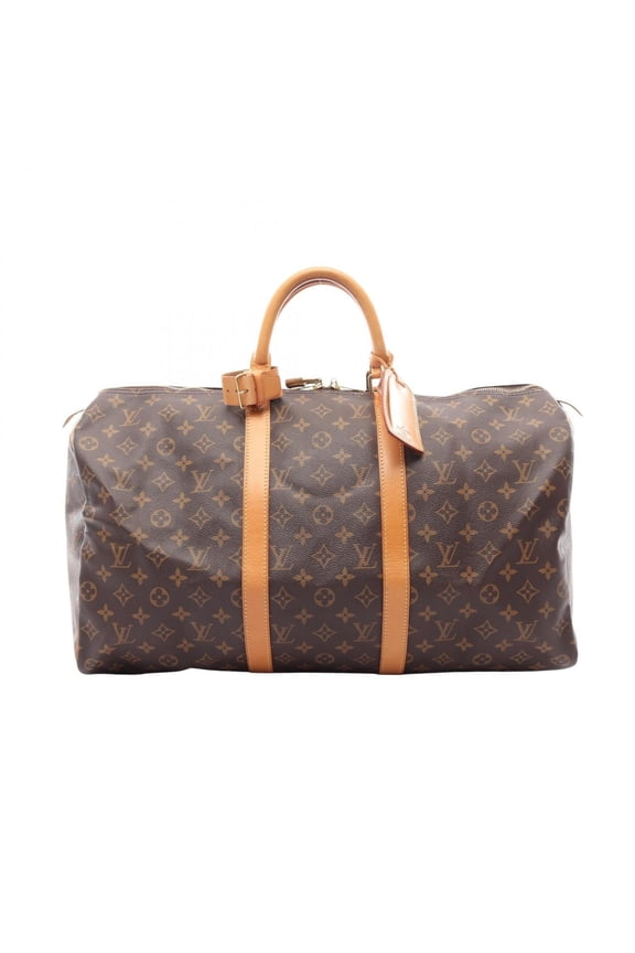 Pre-Owned Louis Vuitton Keepall 50 Boston Bag Handbag, Coated Canvas and Leather, Monogram...