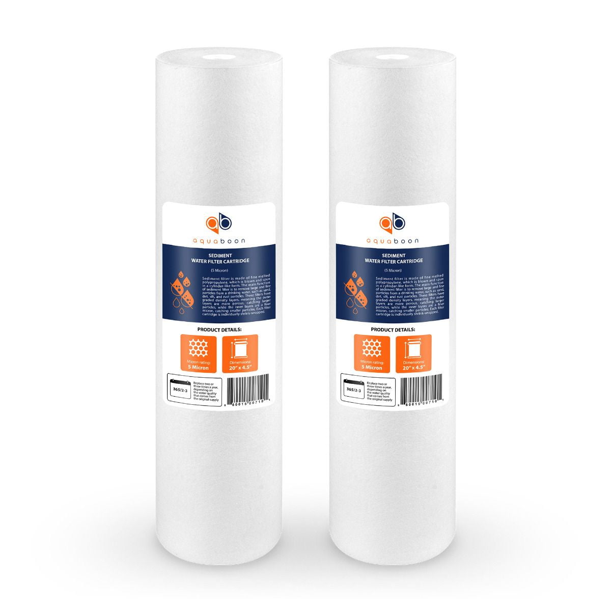 AF Compatible Big Blue Full Flow 1 Micron 10x4.5 Sediment Water Filter Cartridges 2 PACK AF Compatible Big Blue Full Flow 1 Micron 10x4.5 Sediment Water Filter Cartridges 2 PACK