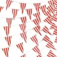 thumbnail image 5 of 10m Red & White Carnival Circus Bunting Banner - Triangle Pennant Flags for Birthday Parties, 5 of 6