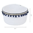 thumbnail image 3 of Unique Bargains Woven Storage Basket for Key Tray Bowl Navy 8.1*3.7in, 3 of 5