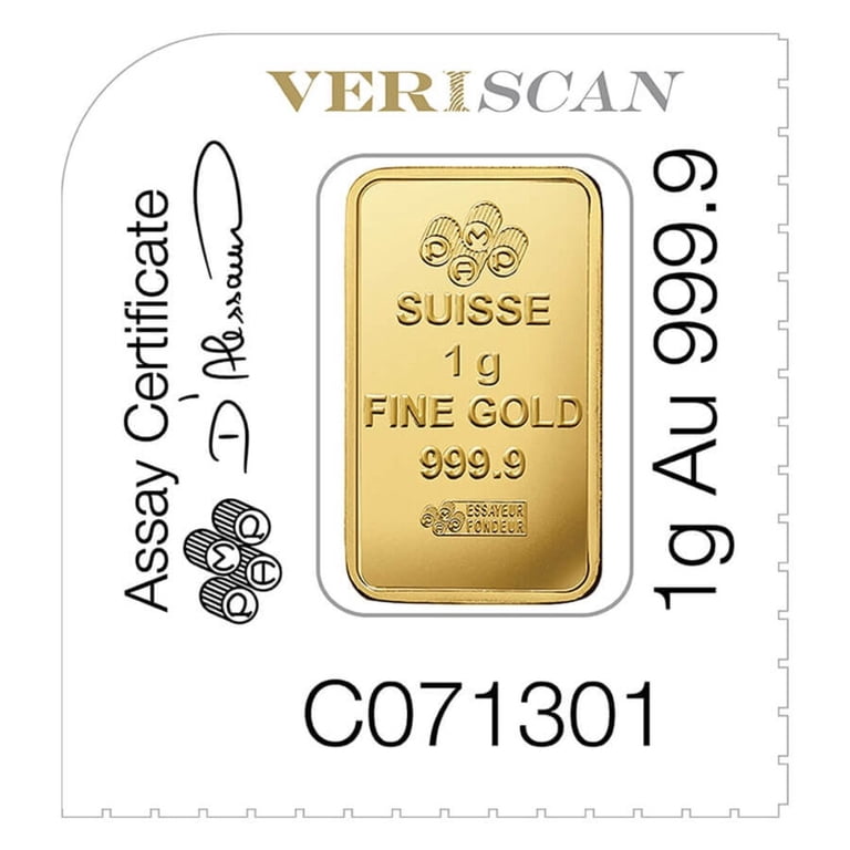 25x1 Gram Gold Bar PAMP Suisse Fortuna Multigram+25 (in Assay